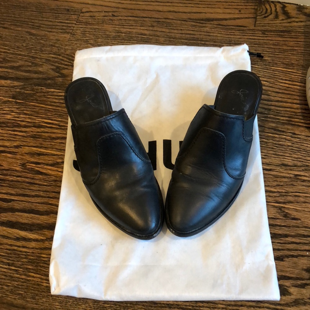 Joie black mules with approx 1.5 heel